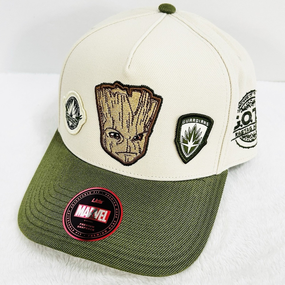 Groot Guardians of the Galaxy Marvel 2-Tone A-Frame Hat Cap Snapback Adjustable - Picture 3 of 7